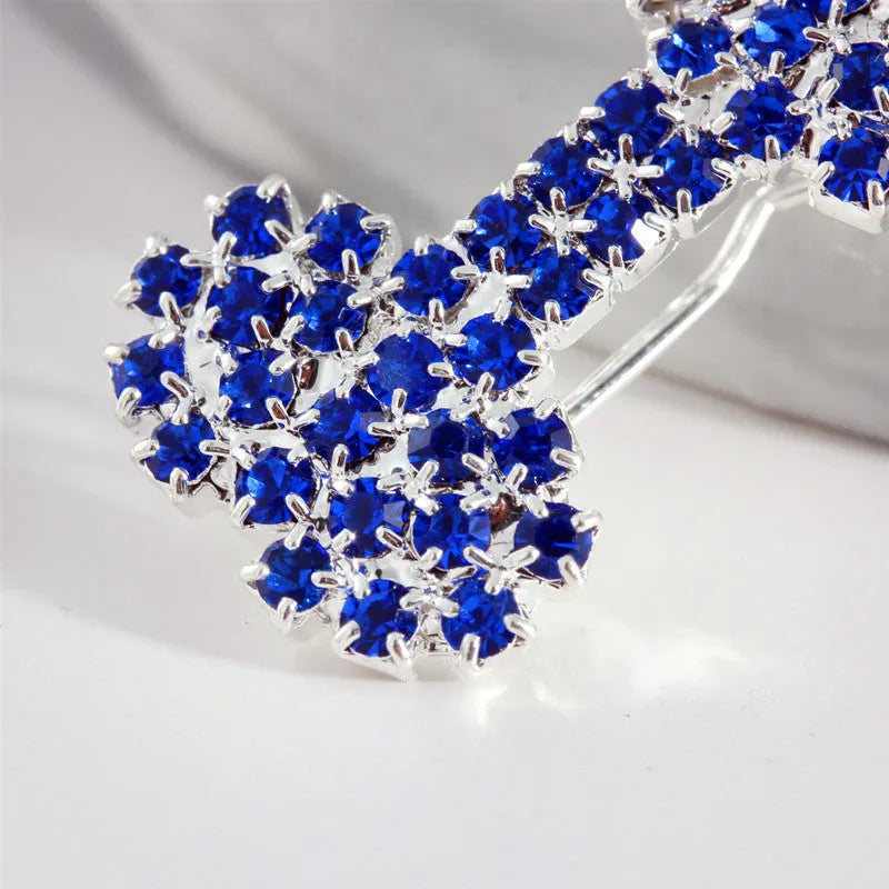Small dog bone diamond ornament barrette in white, casual hair clip for pet lovers
