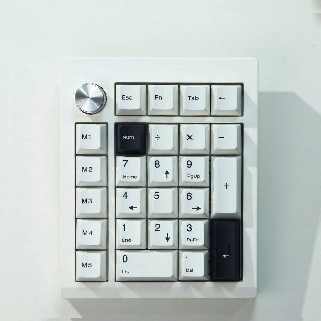 Wireless Bluetooth mechanical numeric keyboard in black and white colour options