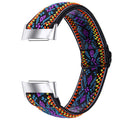 Elastic printed watch strap for Fitbit Charge 6 shown in multiple colour options