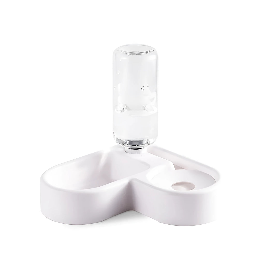 White pet water fountain with four flow modes for cats and dogs
