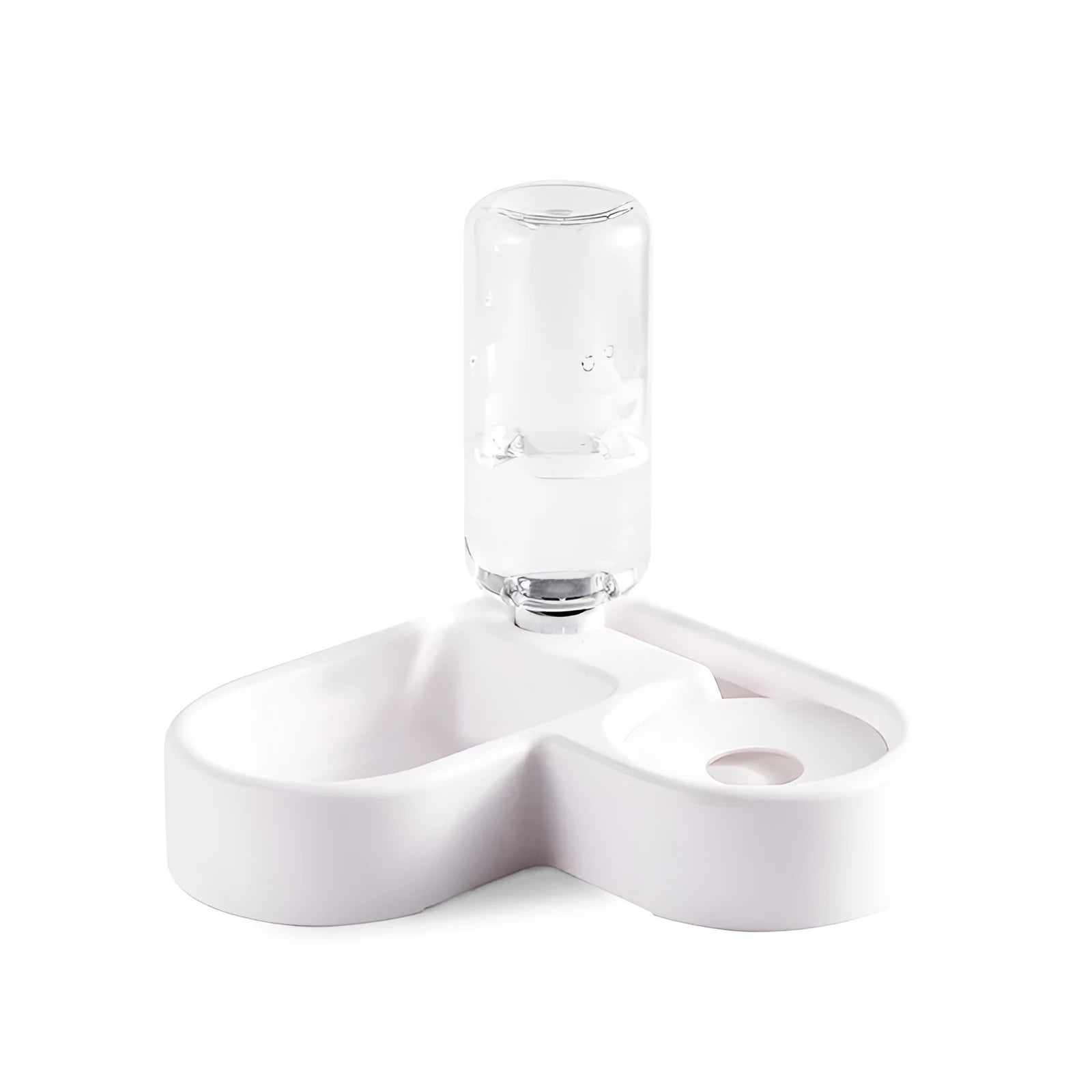 White pet water fountain with four flow modes for cats and dogs