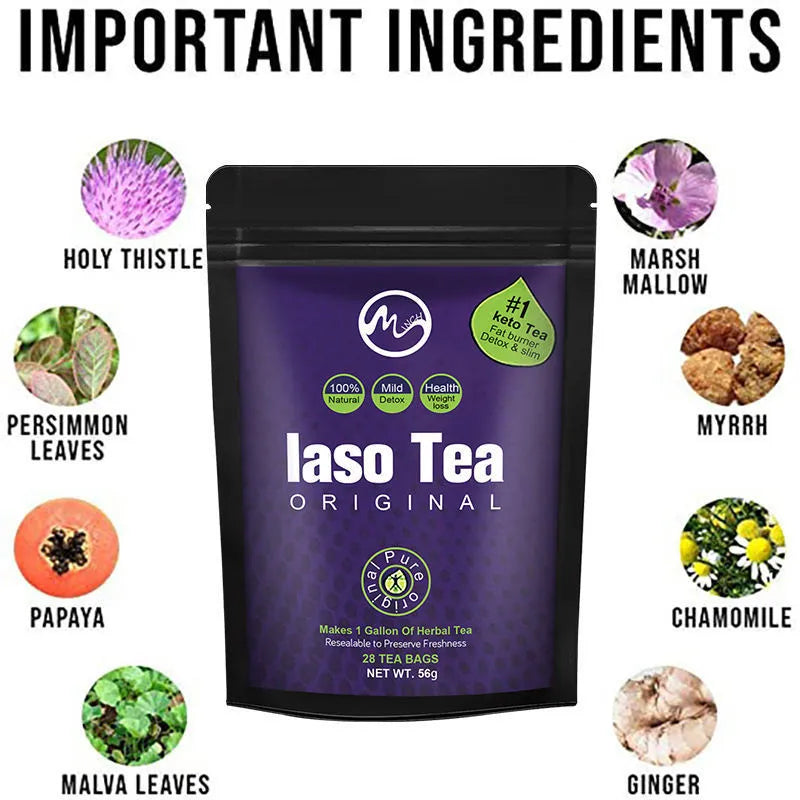 Single sachet of sugar-free instant slimming tea with cold soaking technology for weight management support
