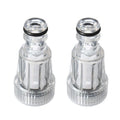 Transparent plastic inlet joint with filter screen for Karcher pressure washers