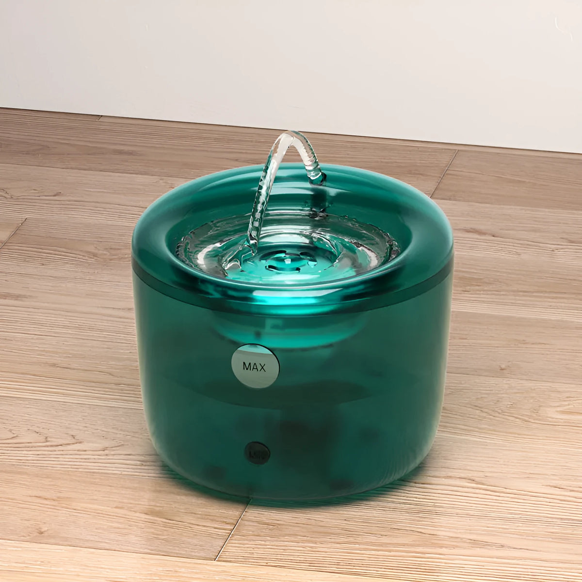 Automatic circulating pet water fountain for dogs and cats, USB powered, in gray or green, large capacity water feeder