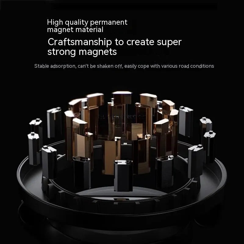 All-metal foldable magnetic car phone mount dashboard holder in Qian colour