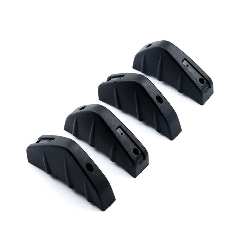 Black triangular ABS plastic rear car spoiler for General Motors models with screws and adhesive