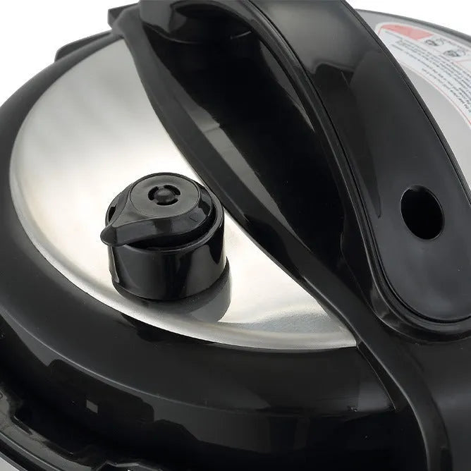 Silver 6L intelligent electric pressure cooker with touch control panel and aluminium alloy lining