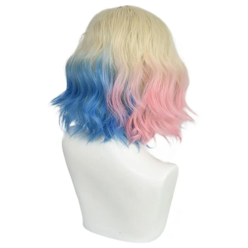 Cos gradient colour wig in Sinclair shade, long high temperature fibre synthetic wig on mannequin head