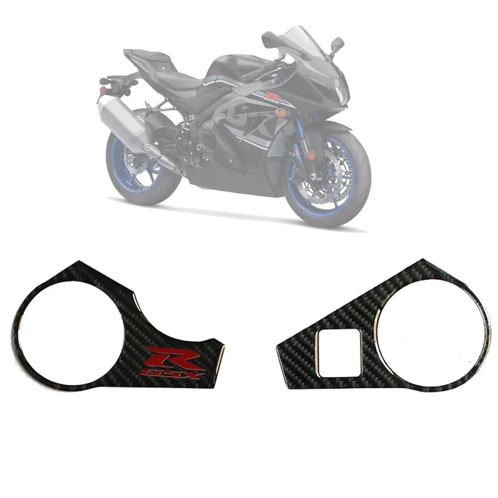 Black carbon fibre adhesive sticker for SUZUKI GSXR1000 L1 2009-2016 upper connective plate
