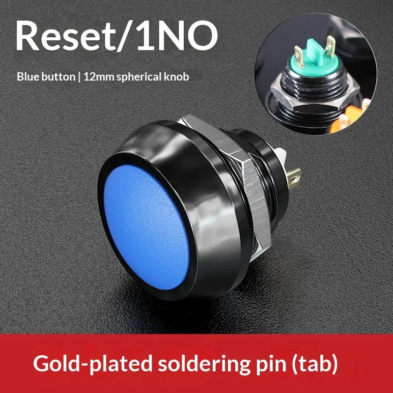 12mm red wave spherical handle self-resetting electronic remote control switch button