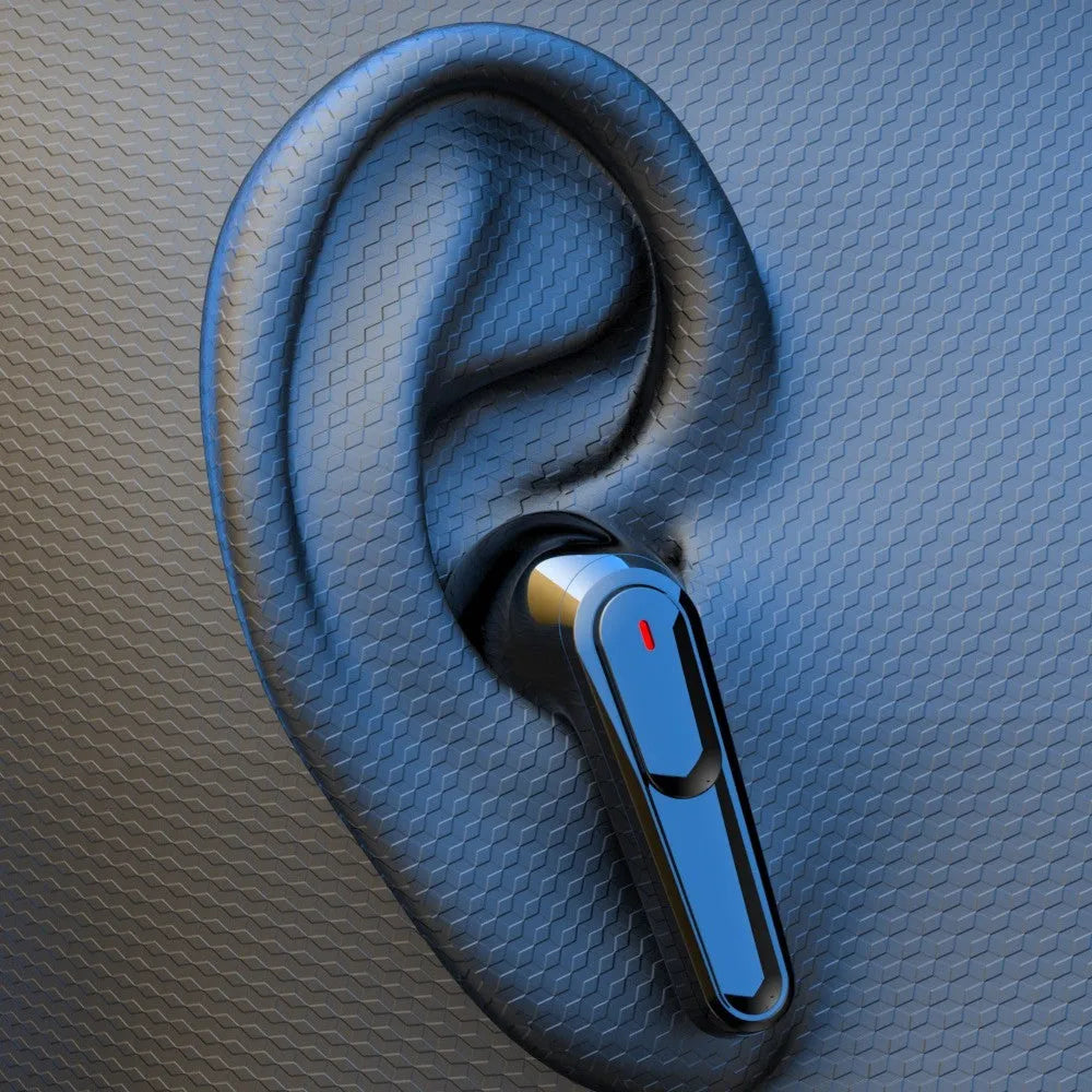 Black PRO30 Bluetooth in-ear headset with noise reduction feature