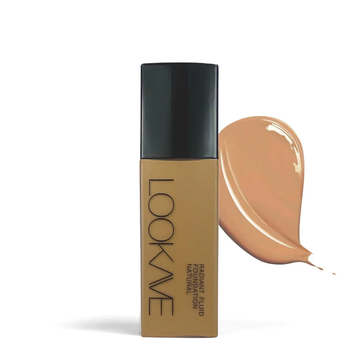 LOOKAVE matte liquid foundation bottle in 21c size with shade options LK63C-01 to LK63C-06