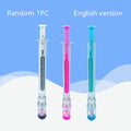 Vaccine design novelty gel pen with plastic construction and black 0.5mm refill