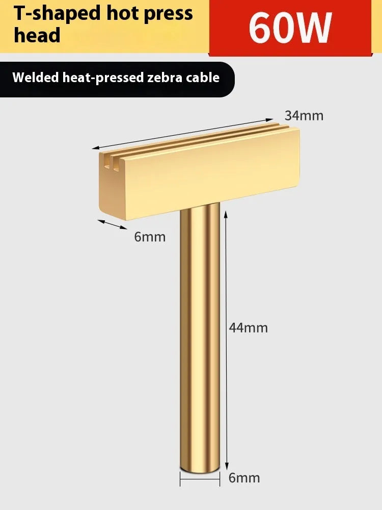 Pressure screen soldering iron hot press head with mica heating core for welding repair, 30W 40W 60W options