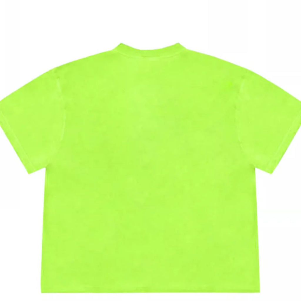 Blueberry fabric patchwork T-shirt with plant patterns in loose fit ice oxygen cotton