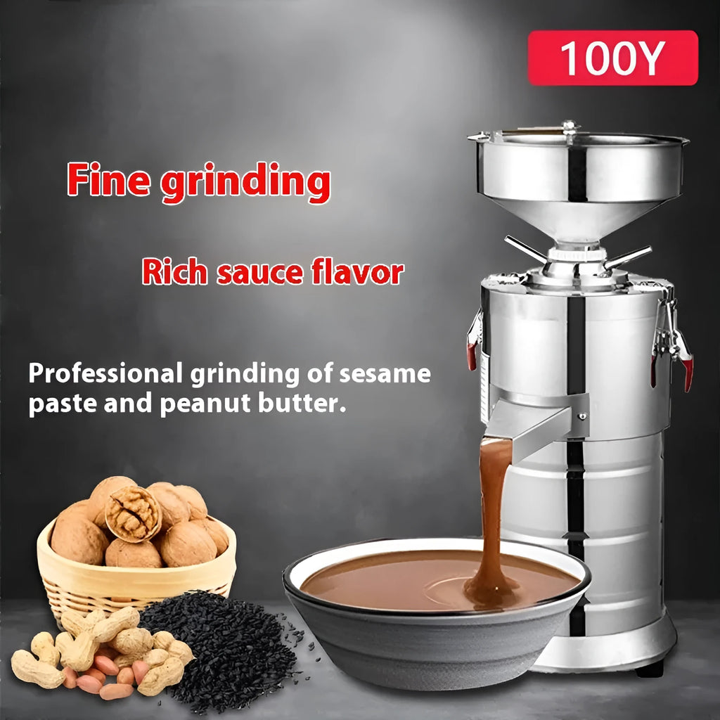 ZX-100Y electric sesame paste grinding machine with stainless steel and aluminium construction