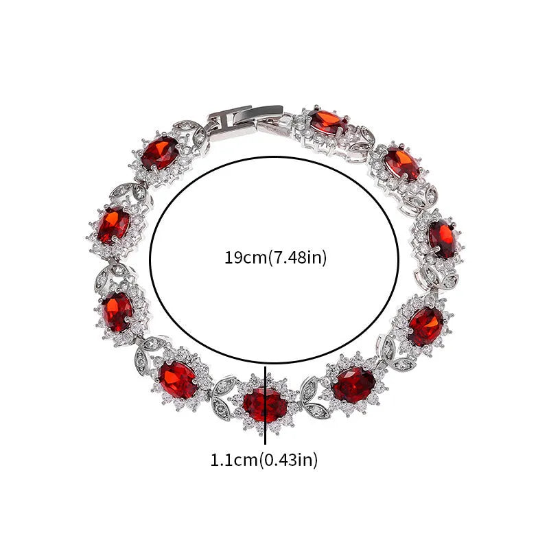 Personality Trend women's simple inlaid zircon bracelet in environmentally friendly alloy with electroplated finish
