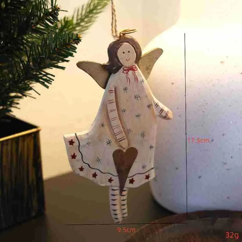 Handmade wooden pendant door plate with hand-painted American country style decoration showing love heart or letter designs