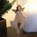 Handmade wooden pendant door plate with hand-painted American country style decoration showing love heart or letter designs
