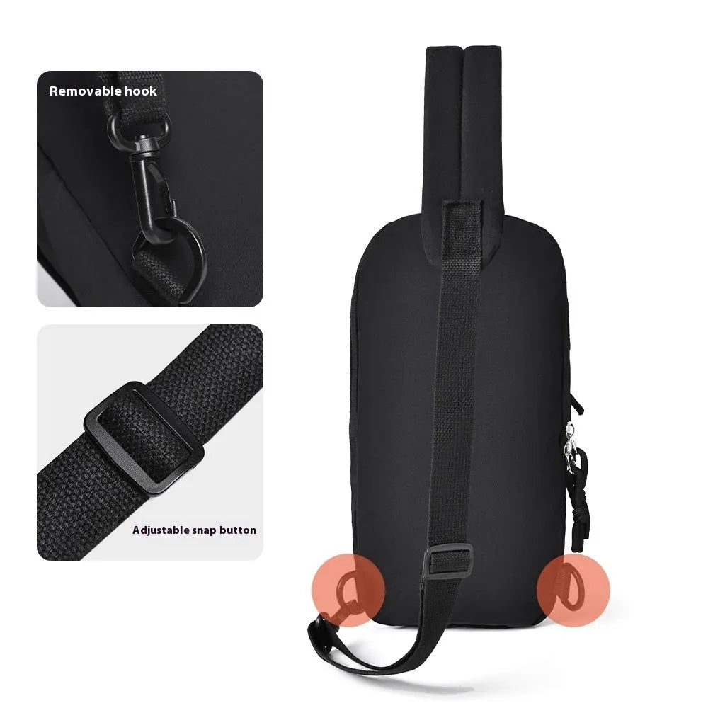 Outdoor girls crossbody bag in nylon, shown in army green with a mobile phone pocket.