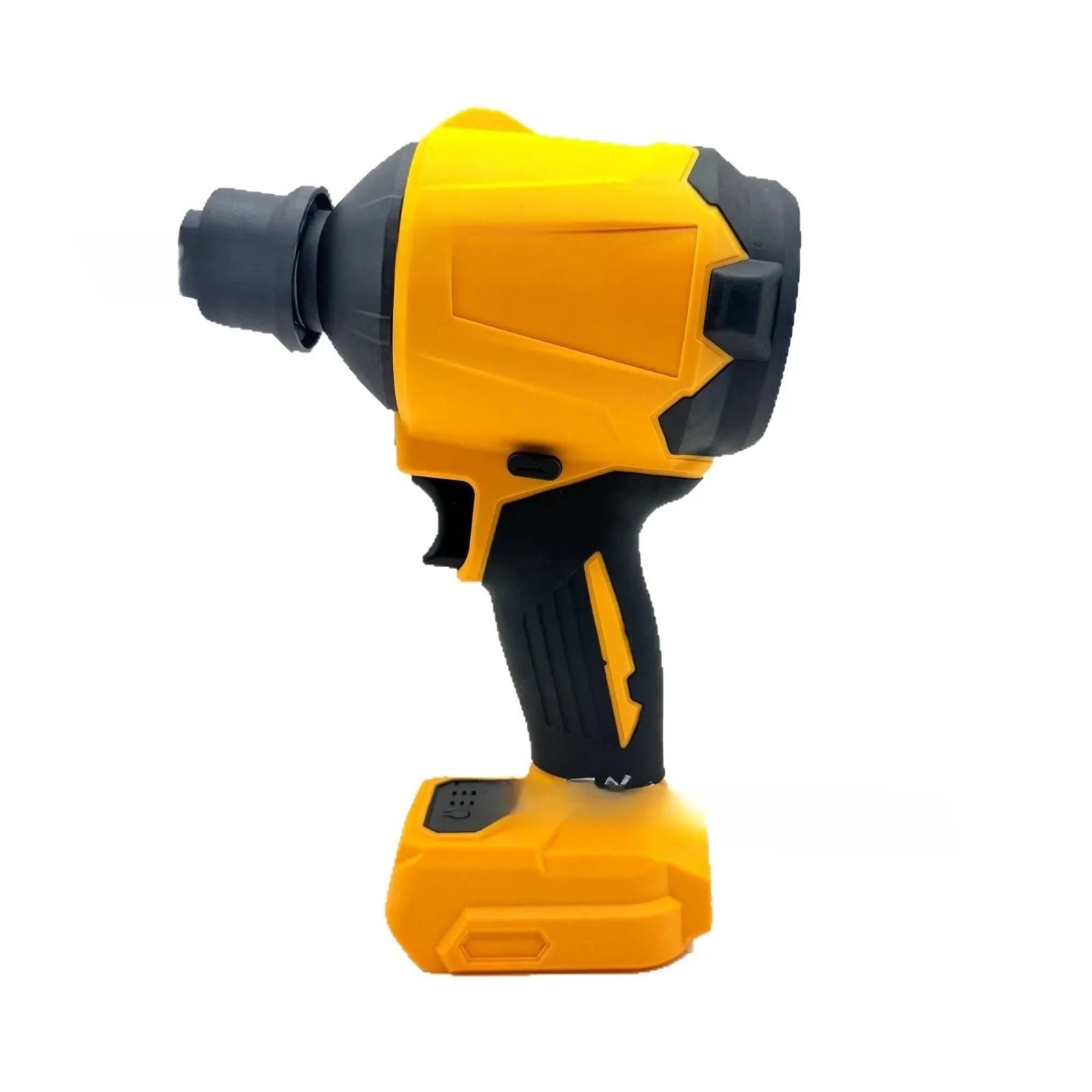 Rechargeable lithium battery snow remover and dust blower with bare metal head