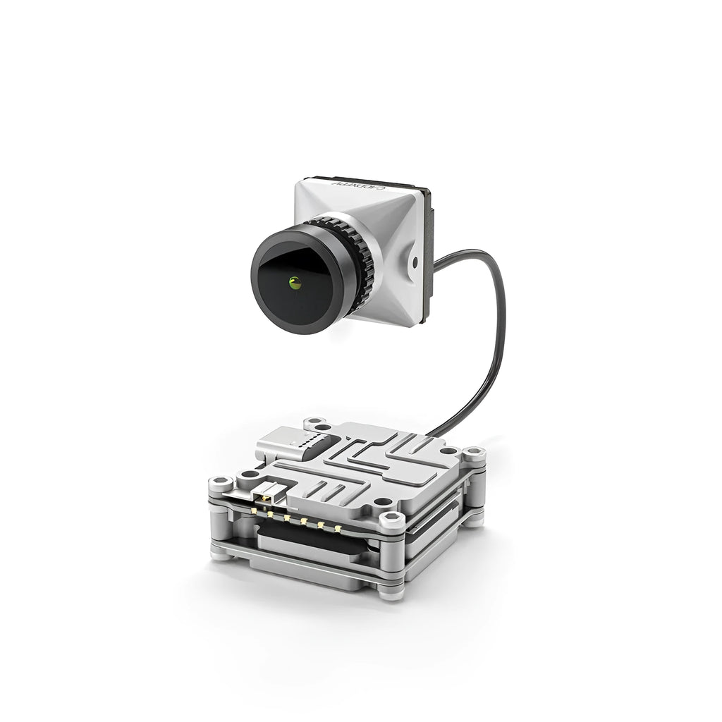 Silver Caddx ADAPTS digital image transmission machine for DJI FPV drone with Polar Vista kit components.