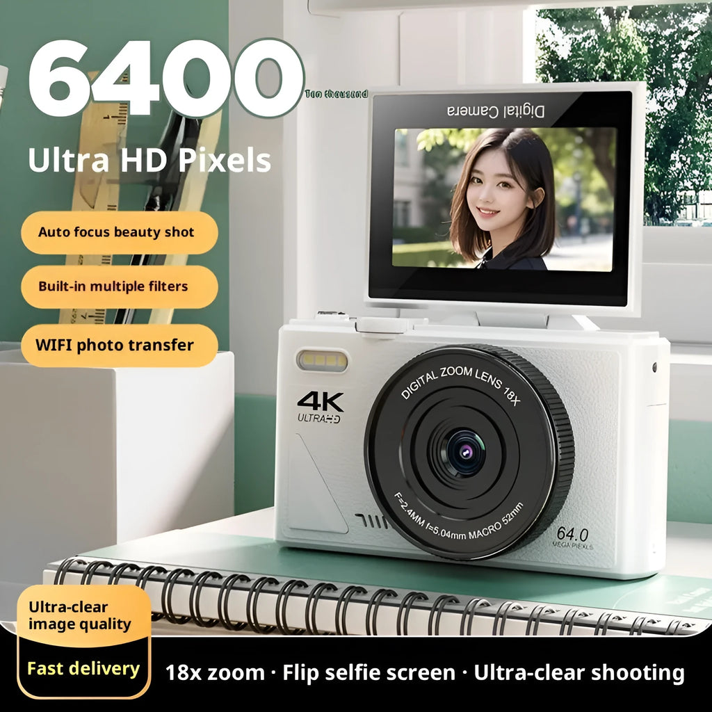 CCD camera HD digital camera with WiFi transmission, plastic body, Full HD screen, manual operation, travel portable