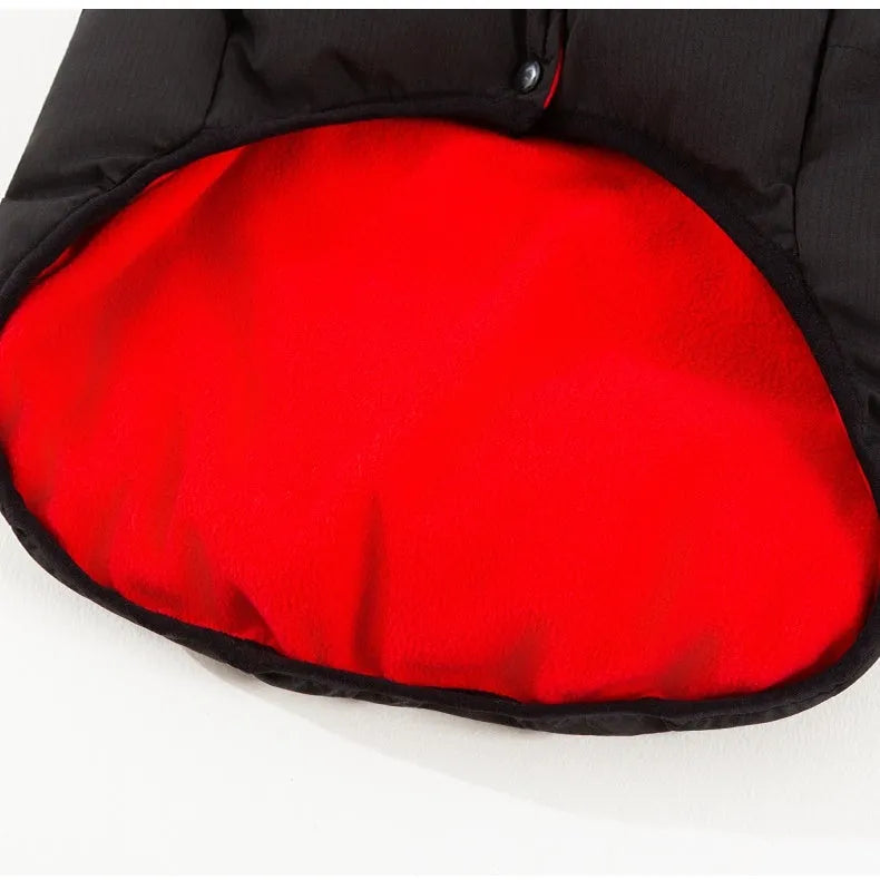 Large dog winter vest thick quilted cotton padded black or white sizes 3XL to 8XL with zipper pocket