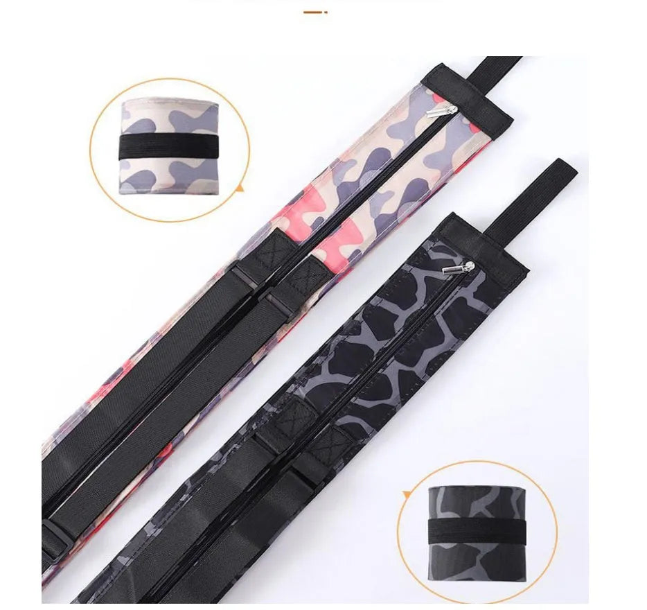 Foldable storage tote bag in pink camouflage 210d Oxford cloth for hanging organisation