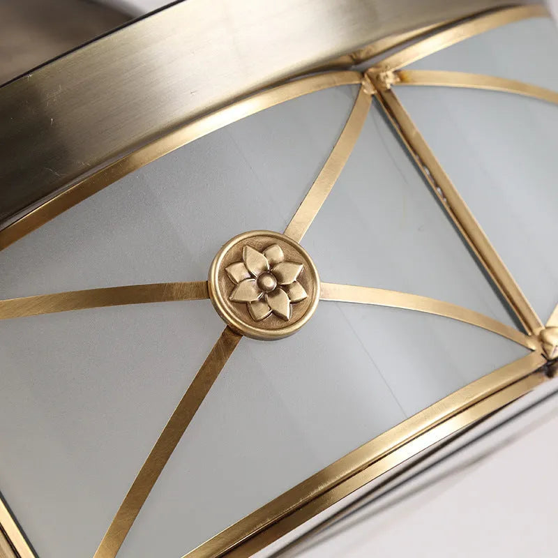 Gold ceiling fan light with invisible blades and remote control for living room