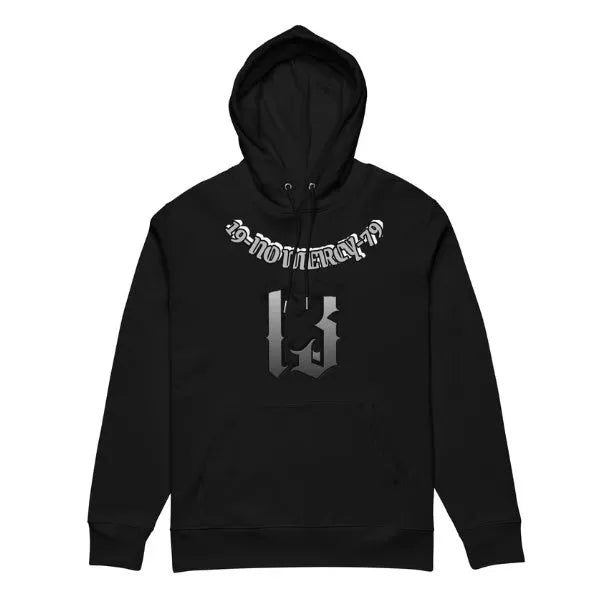 A loose-fitting, hooded pullover sweater with a fleece lining, shown in various colours including white, black, and grey.