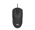 AOC-MS121 wired USB photoelectric mouse in black colour for desktop and laptop computers
