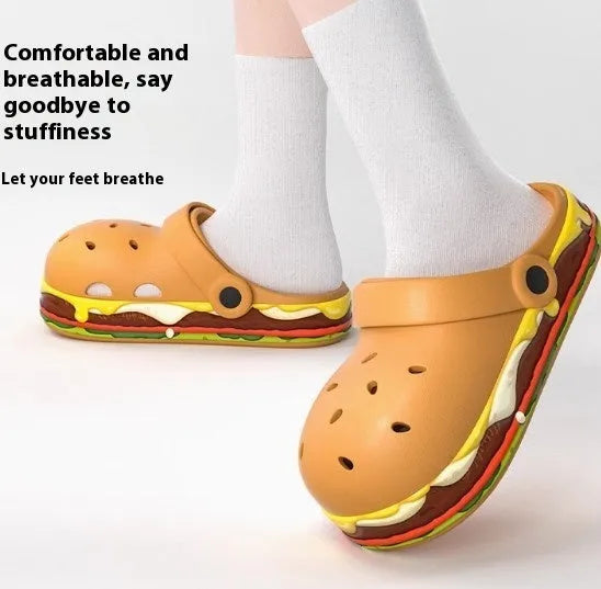 Women's EVA sandals with thick sole and hollow out design in chosen colour
