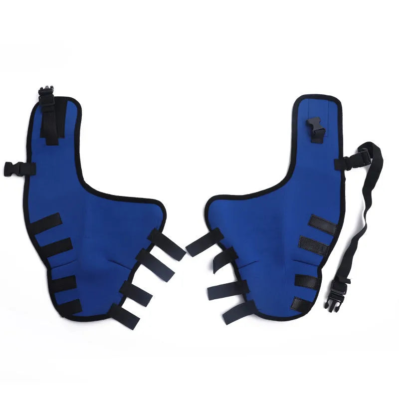 Dog leg protector pair in cloth, black or blue, sizes XS S M L, pet joint protective cover