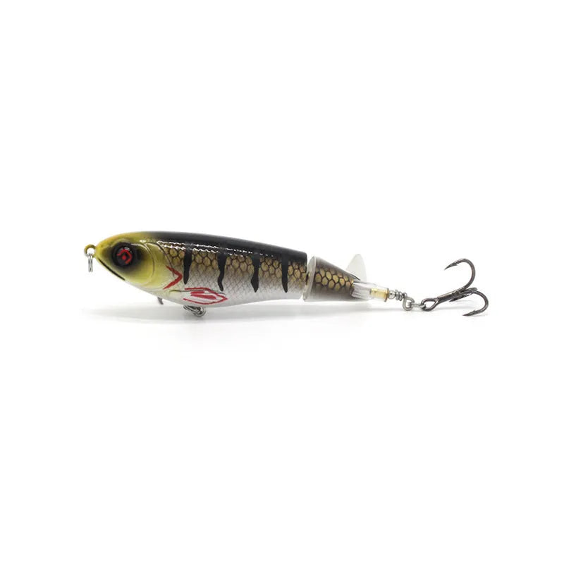 A 7.5cm long bionic soft fishing lure on a plain background, showing one of its multiple colour and style options.