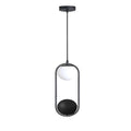 Iron aisle chandelier with fishing line lamp shape and optional plant pot decoration