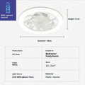 Minimalist ceiling fan lamp with plastic blades and remote control, 48cm diameter, modern style