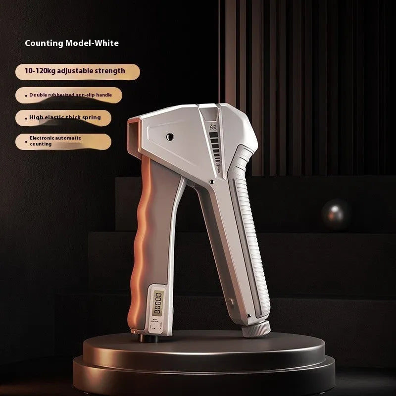 Adjustable hand gripper strength trainer with mechanical counter in multiple colour options