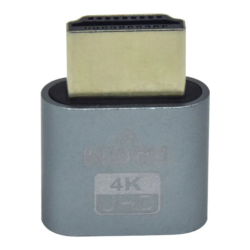 Graphics card HDMI virtual display adapter with 26.5mm plug in multiple metallic finishes