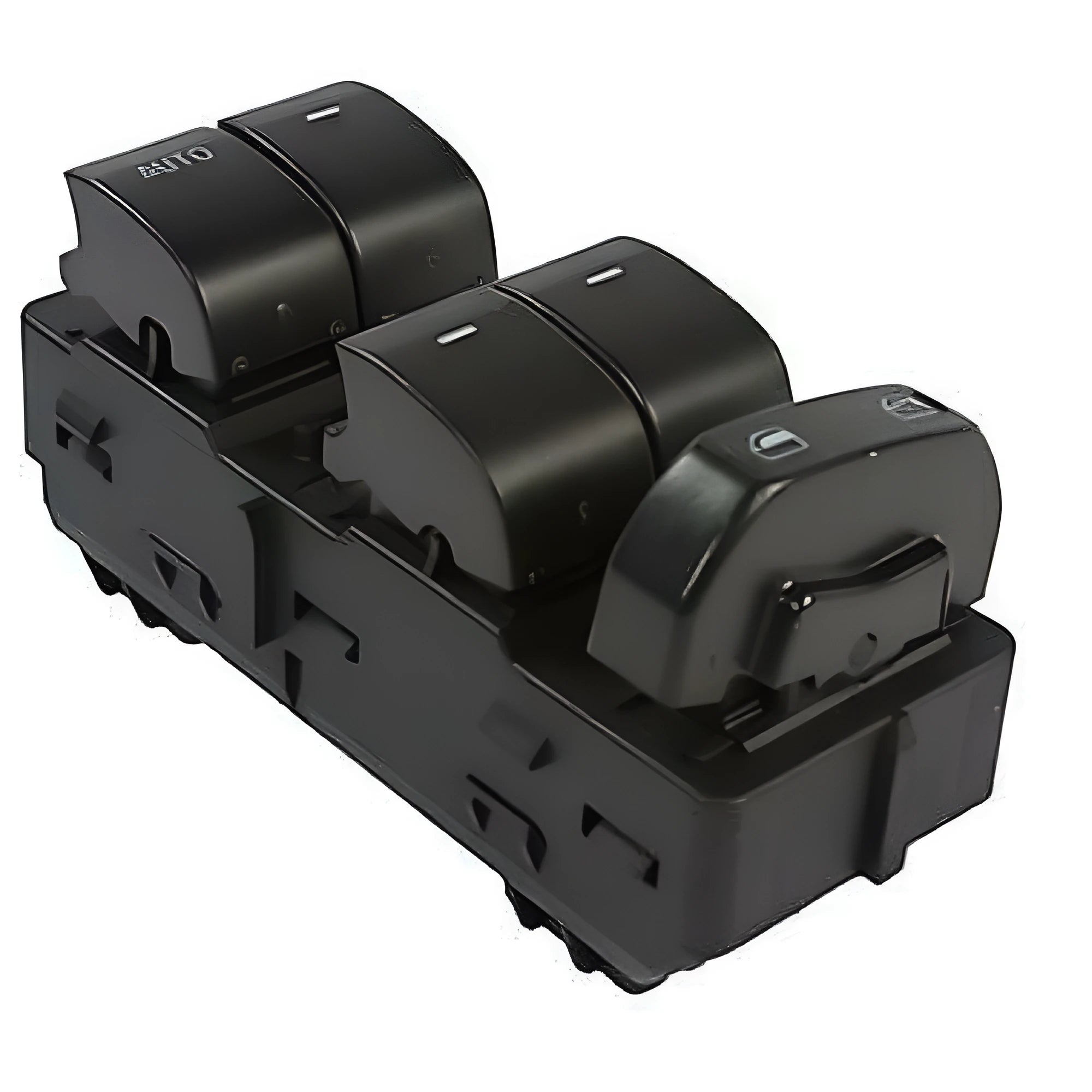 Black Ford electric window regulator switch with part number BT4Z-14529-AA.