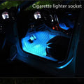 USB Car Interior Atmosphere Light Music Rhythm Voice Control 12V 5V Ambient Strip with App Remote Sound Control for General Vehicle Interior Modification Colourful LED Lighting