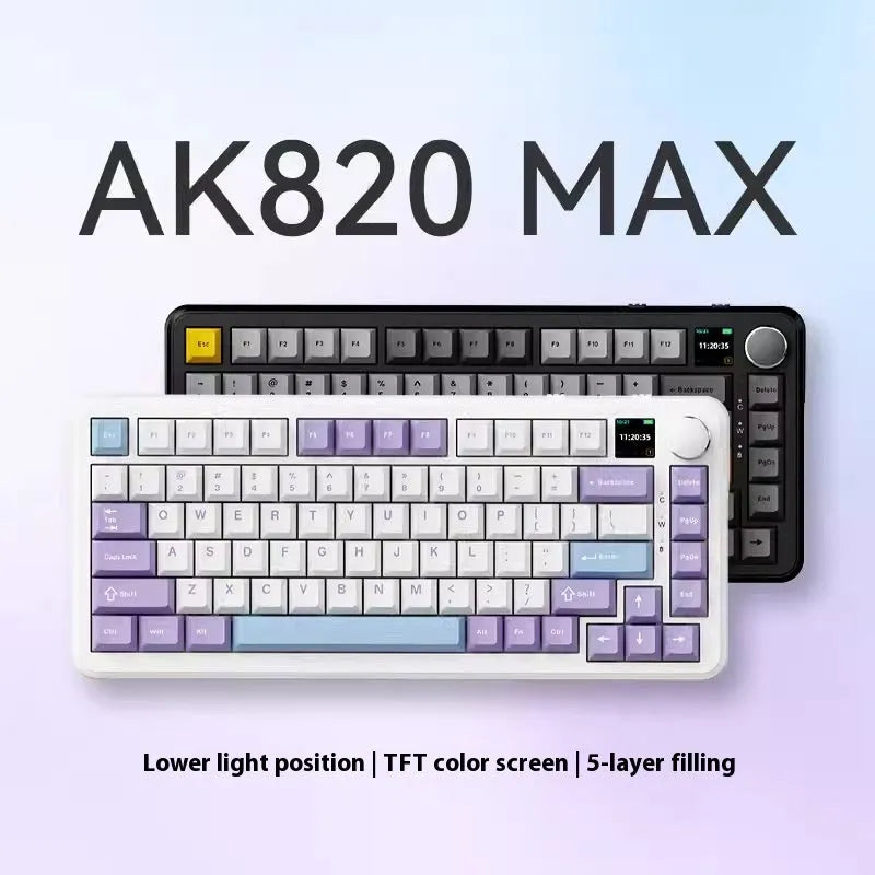 Three-mode mechanical keyboard with Black, Grey and Yellow colour scheme showing hot-swappable sockets