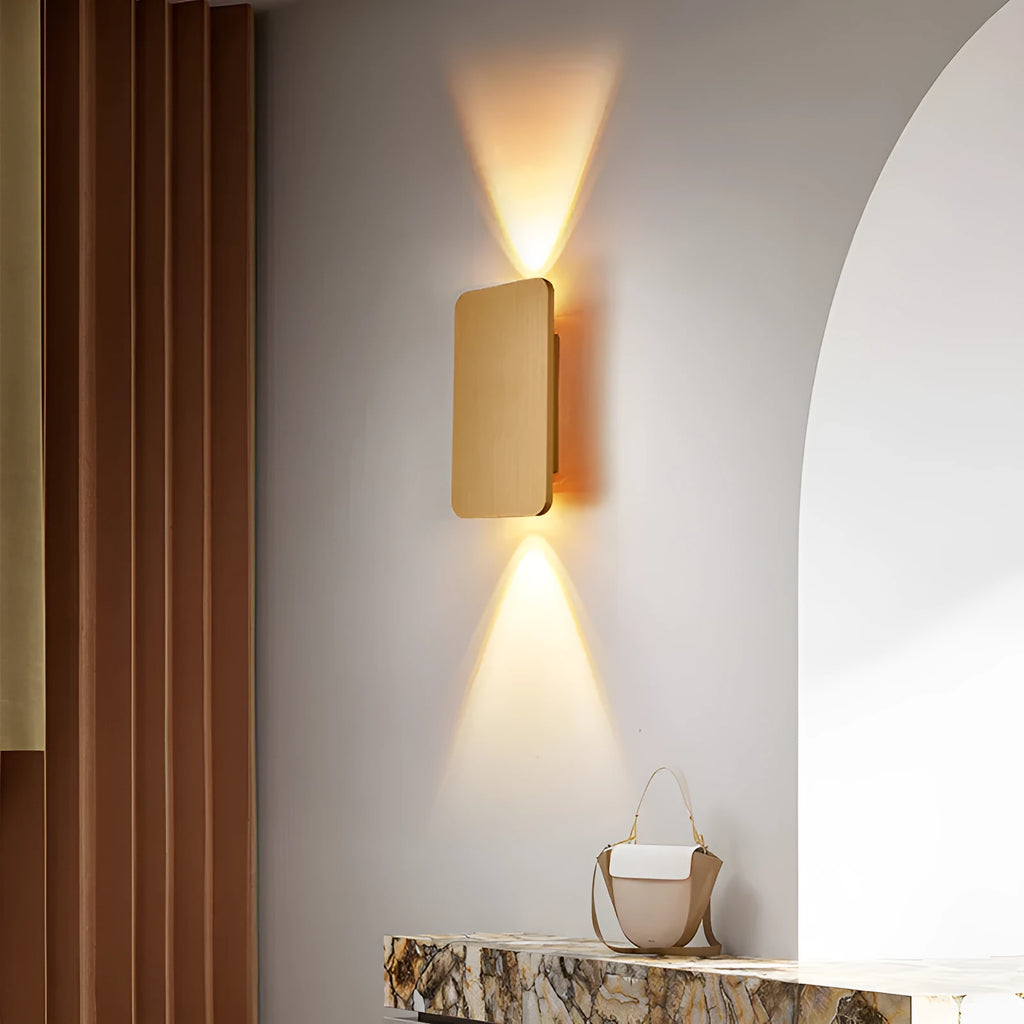 Minimalist Nordic style wall lamp in black finish with selectable LED light colours