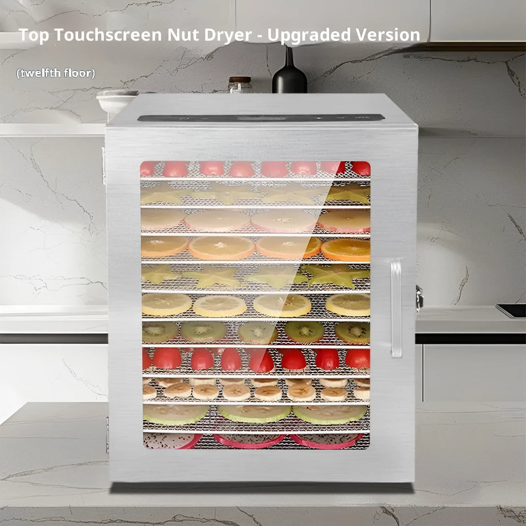 18-layer stainless steel food dehydrator with touch screen and 25L capacity