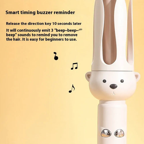 Beige anion automatic hair curler with negative ion technology and UK plug
