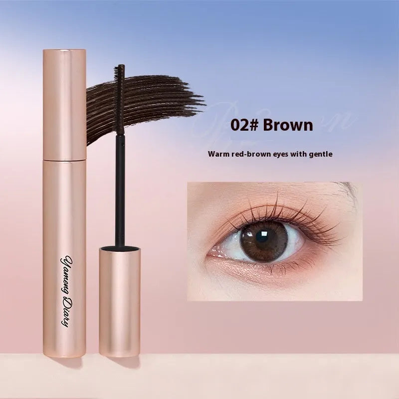 Long curling mascara in black and brown colour options for extended wear and curl retention
