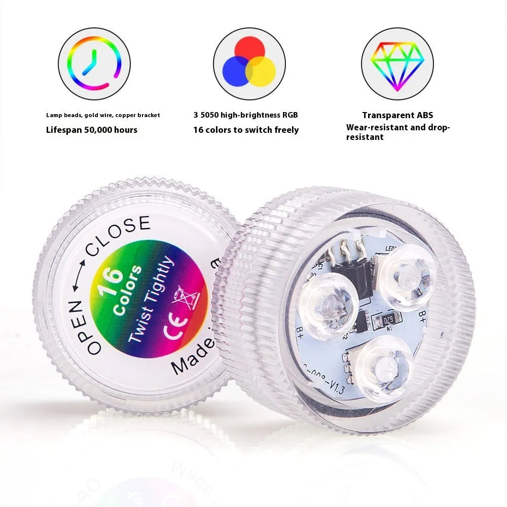 Waterproof remote control LED diving light for aquarium with plastic housing