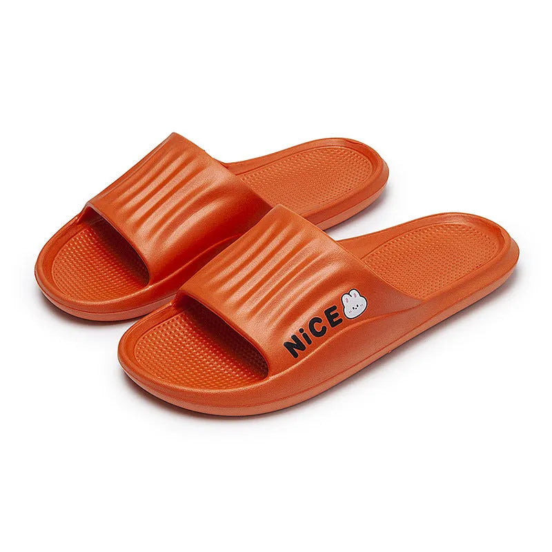 Cartoon pattern EVA flip flop slippers for adults in various colours with non-slip soles