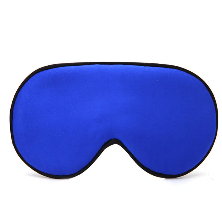 Double-sided mulberry silk eye mask in multiple colour options showing embroidered printed design