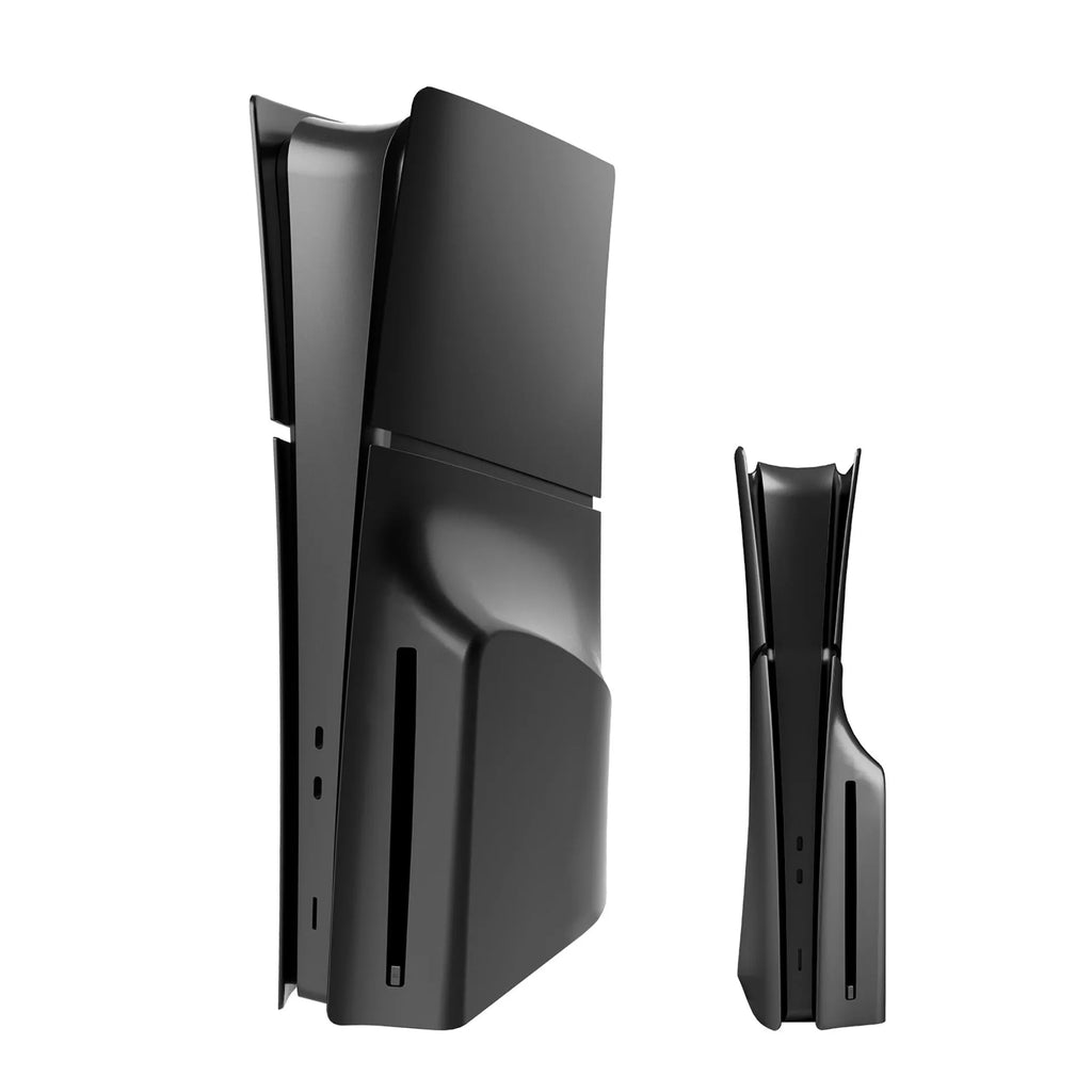 PS5 Slim replacement protective shell in ABS plastic with 25x24x6.5cm dimensions shown in available colour options